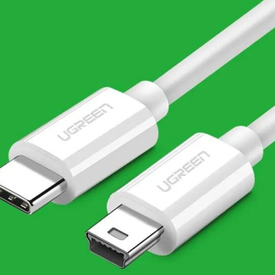 Ugreen UG40418US142TK 1.5M màu trắng Dây USB Type-C sang mini USB - HÀNG CHÍNH HÃNG