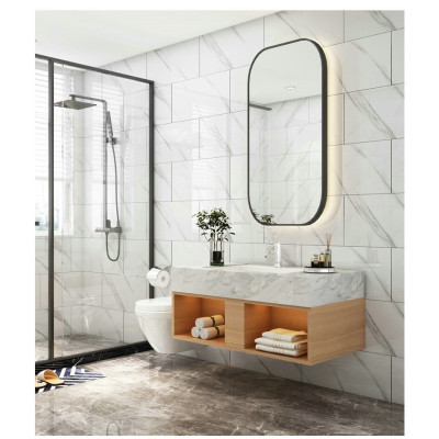 Bộ 5 Tấm Xốp Dán Tường 3D PVC Gỗ Nâu Đỏ 60x30cm Keo Sẵn Dày 2,5mm Cao Cấp, Sang Trọng 