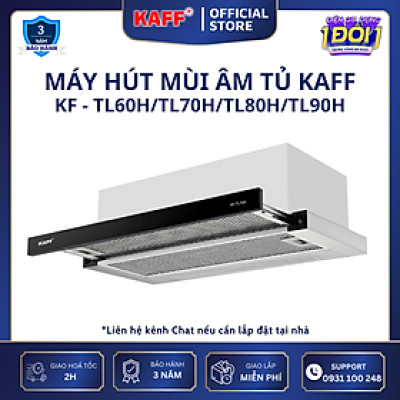 Máy hút mùi âm tủ ray kéo inox phối kính 900mm KAFF KF-TL90H - Hàng Chính Hãng