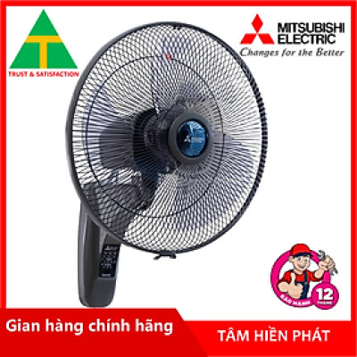 Quạt Treo Tường Mitsubishi W16-RA CY-GY - Xám Đậm - Hàng Chính Hãng