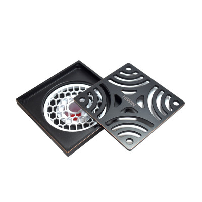 Ga Thoát Sàn chống mùi hôi bằng đồng mạ đen cá tính Hiwin FD-1129D