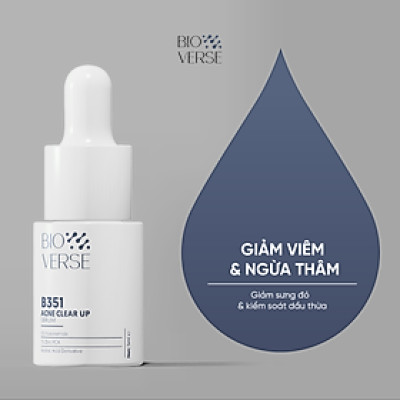 Sample Tinh chất Bioverse hỗ trợ giảm mụn B351 Acne Clear up Serum 5ml