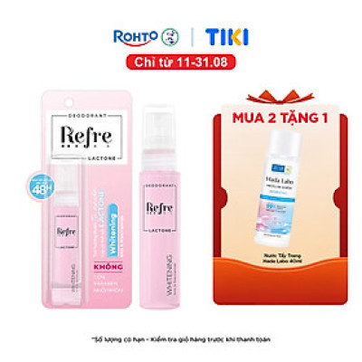 Xịt khử mùi, khóa mùi tỏa hương thơm tự nhiên cơ thể Refre Lactone Whitening 30ml