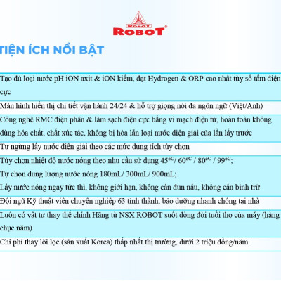 Máy Lọc Nước Điện Giải Ion Kiềm ROBOT iONKing 711 Chế Độ Nóng Nguội Lạnh - Hàng Chính Hãng