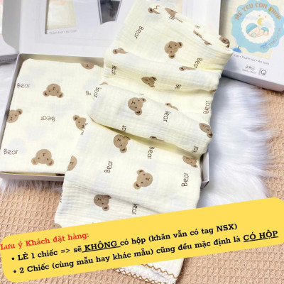KHĂN TẮM XÔ MUSLIN GEE 2 lớp mềm mại, thấm hút, an toàn, 100x100cm, 100% organic cotton, thân thiện với da bé