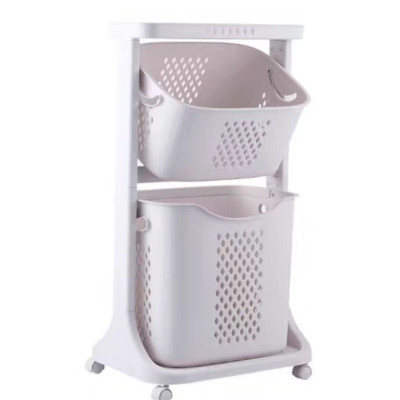 Kệ giỏ đựng đồ đa năng 2 T / 3 Tầng có bánh xe tiện lợi cao cấp