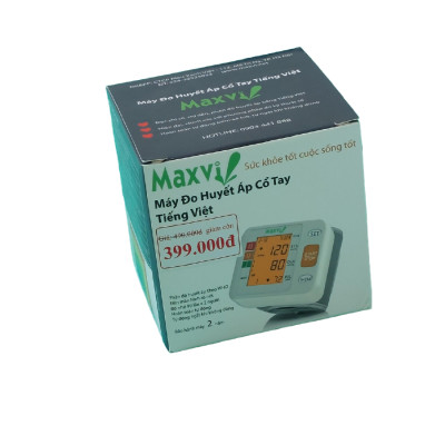 Máy đo huyết áp cổ tay kỹ thuật số Tiếng Việt - Maxvi BSX312 (X3)