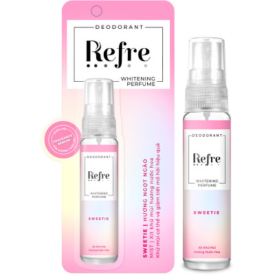 Xịt Khử Mùi Dưỡng Trắng Hương Nước Hoa Refre Whitening Sweetie Hương Ngọt Ngào (30ml)