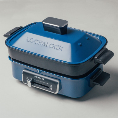 Nồi điện đa năng Lock&Lock 2.5L EJG556, Hàng chính hãng, 3 trong1 nướng, hấp, nấu, Làm nóng nhanh, Dễ chỉnh nhiệt - JoyMall