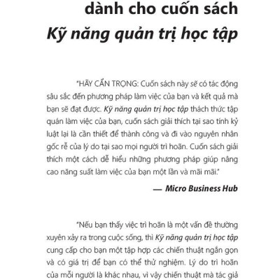 Kỹ Năng Quản Trị Học Tập - Dành Cho Học Sinh Và Sinh Viên
