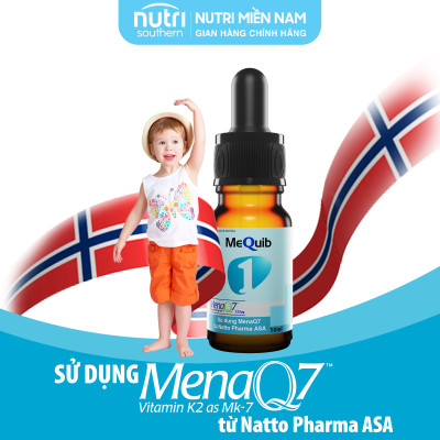 Vitamin D3 K2 MK7 MenaQ7 MEQUIB 1 - Giúp tăng cường hấp thu canxi và phát triển chiều cao (chai 10ml)