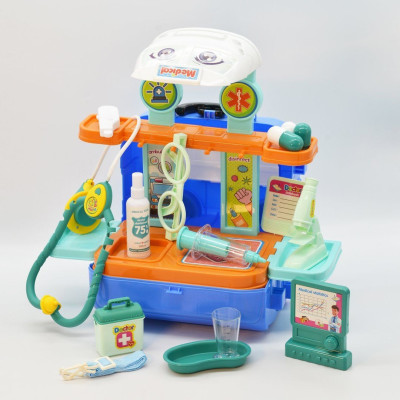 Đồ Chơi DUKA: Đồ Chơi Xe Khám Bệnh Lưu Động Bác Sĩ Nhí (Màu Xanh/Hồng)