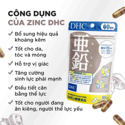 Viên uống Bổ sung Kẽm DHC Zinc