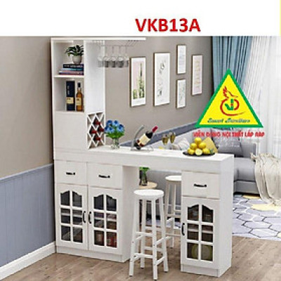 Quầy bar mini kết hợp tủ rượu VKB13A ( không kèm ghế) - Nội thất lắp ráp Viendong Adv