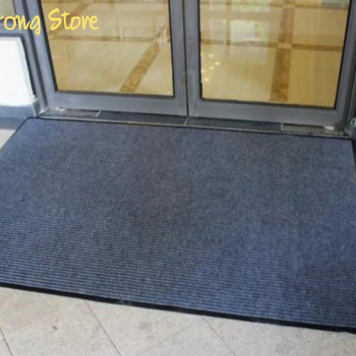 Thảm chùi chân Cao Cấp đế chống trượt dạng sọc Stripmate Màu Xám đen / Xám đỏ nhiều size