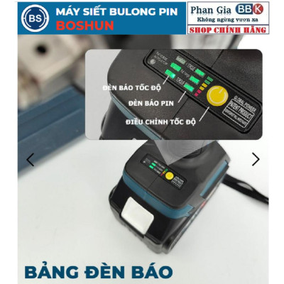 [LOẠI 1] Máy siết bulong Boshun 380NCP Không chổi than siêu khỏe - Đầu 2 trong 1 bảo hành chính hãƞg