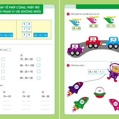 Sách - Rèn Kĩ Năng Tính Nhanh Tính Nhẩm 1, Cộng Trừ Trong Phạm Vi 10, 20, 100