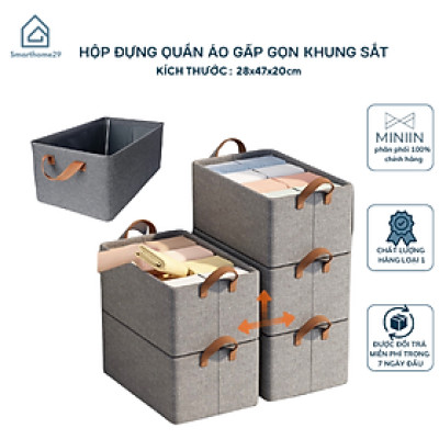Hộp Đựng Quần Áo Có Khung Cố Định -Thiết Kế Gấp Gọn Thông Minh Giỏ Đựng Đồ Lót Giúp Tiết Kiệm Không Gian - HÀNG CHÍNH HÃNG MINIIN