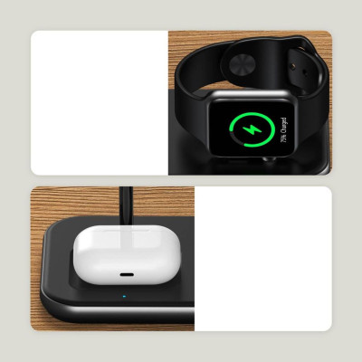 Bộ đế sạc CHOETECH T589-F Mag-Safe 3 in 1 (hàng chính hãng)