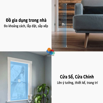 Thước laser Duka LS02 mini bỏ túi nhỏ gọn cầm tay tiện lợi, đo khoảng cách laser bằng tia laze, Hàng chính hãng
