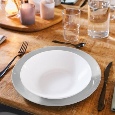 Đĩa (dĩa) thủy tinh nông lòng Luminarc Diwali Granit 25cm P0870 | Hàng chính hãng