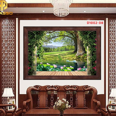 Tranh kính Phong cảnh thiên nhiên D1002 01 (được chọn mẫu)