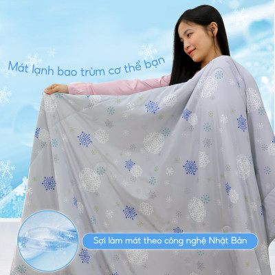 [CHĂN HÈ MÁT LẠNH] Mền lạnh I Cool Advance NIN House NM8031 2mx2m2 | Chăn chần bông Ice Silk, Chăn điều hoà nhiều độ