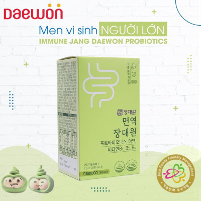 Men vi sinh Jang Daewon Hộp 30 gói - Dành cho người bị viêm đại tràng, ruột kích thích, rối loạn tiêu hóa, mẹ bầu táo bón, đầy hơi và người lớn 