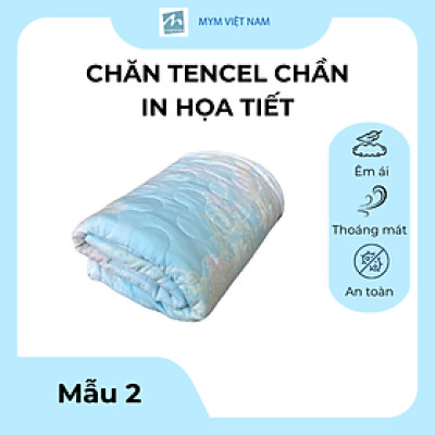 CHĂN TENCEL CAO CẤP 140x200CM IN HOẠ TIẾT SANG TRỌNG – MỀM MỊN, MÁT LÀNH, KHÁNG KHUẨN