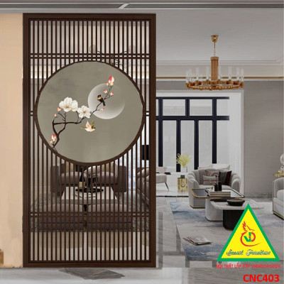 Vách ngăn CNC cho phòng khách, nhà bếp, nhà hàng, spa CNC403 - Nội thất lắp ráp Viendong Adv