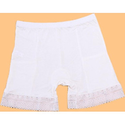 Quần lót dài mặc váy gắn vô tư có túi để tiền an toàn-100 trắng