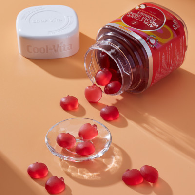 Combo 4 Hộp Kẹo Dẻo Giấm Táo Vitamin B12 Hỗ Trợ Tiêu Hóa Coolvita, Tăng Cường Miễn Dịch (60 viên x 3g)/hộp