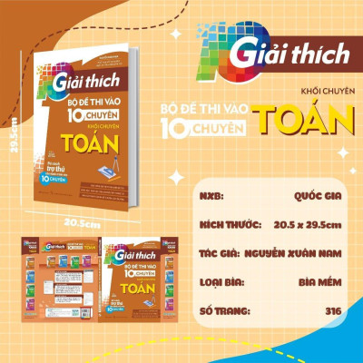 Sách - Giải Thích Bộ Đề Thi Vào 10 Chuyên - Khối Chuyên Toán - Megabook
