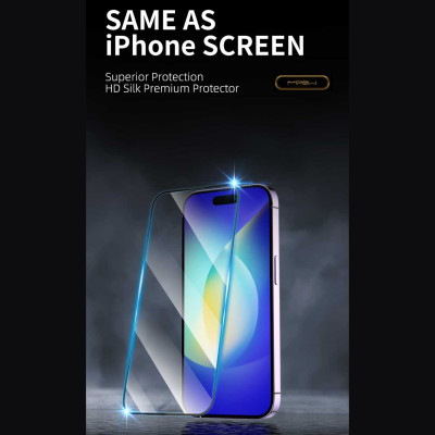 Miếng Dán Kính Cường Lực Trong Suốt Mipow KingBull Dành Cho iPhone 15 Pro Max / 15 Pro / 15 Plus / 15, HD PREMIUM SILK - HÀNG CHÍNH HÃNG