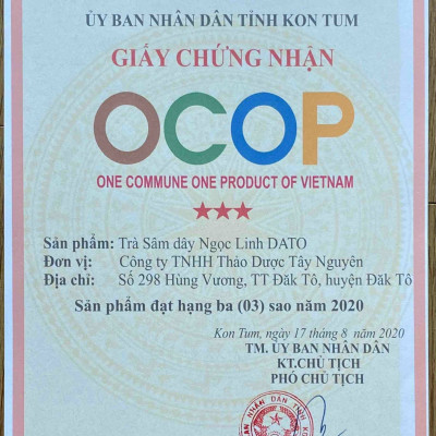 Trà sâm dây Ngọc Linh DATO 25 gói x2g, Trà túi lọc, Tăng cường sức khỏe, giảm căng thẳng, stress, ngăn ngừa ung thư