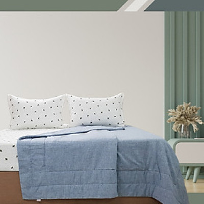 Chăn chần bông MYM chất liệu vải Lanh Màu Microfiber 180CM x 200CM