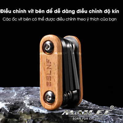 Lục Giác Sửa Chữa Xe Đạp Đa Năng ESL-81, Nhỏ Gọn, Gấp Gọn, 8 Trong 1, Chất Liệu Thép 43 Không Gỉ, Dùng Cho Xe Đạp - Mai Lee