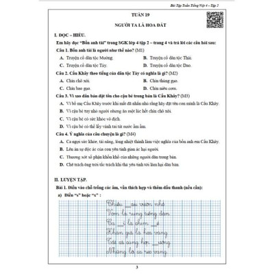 Sách - Combo Bài Tập Tuần và Đề Kiểm Tra Lớp 4 - Môn Toán và Tiếng Việt học kì 2 (4 cuốn)