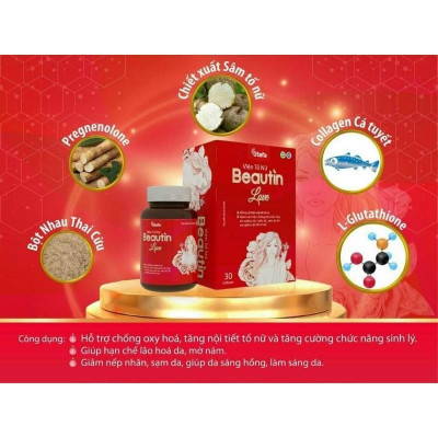 Viên uống đẹp da và điều hòa nội tiết tố nữ BEAUTIN LOVE - Hộp 30 viên