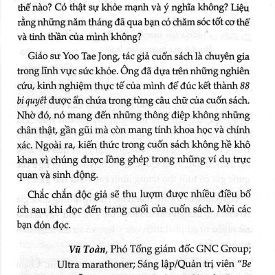 88 Bí Quyết Sống Mạnh Khỏe Đến Năm 99 Tuổi (Tái Bản 2023)