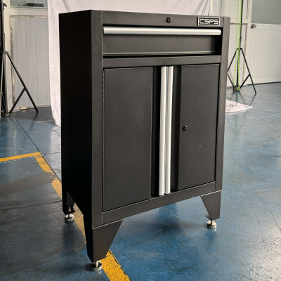 Tủ dụng cụ CSPS 61cm - 01 hộc kéo màu đen, tay cầm trắng kèm chân tủ