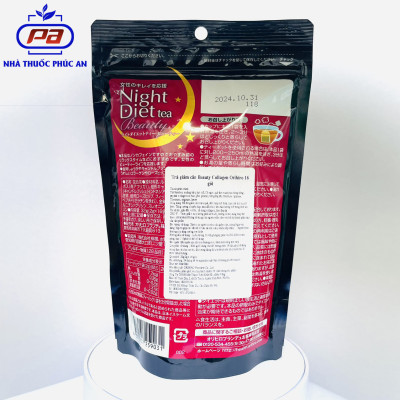 Trà Beauty Collagen Orihiro 16 gói giúp giảm cân, phân giải mỡ thừa, chống lão hóa và đẹp da