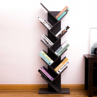 Kệ sách xương cá đứng từ gỗ SMLIFE Burgess