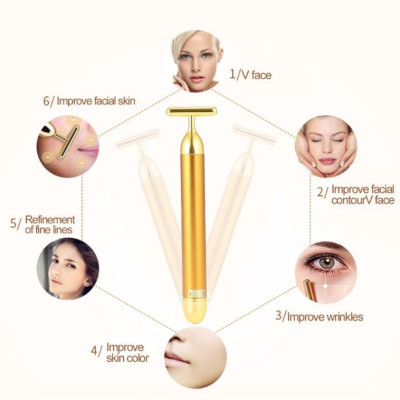 Máy massage mặt 4 đầu nâng cơ, săn chắc da mặt giảm nếp nhăn, giảm bọng mắt, chống thâm quầng (Hàng Chính Hãng)