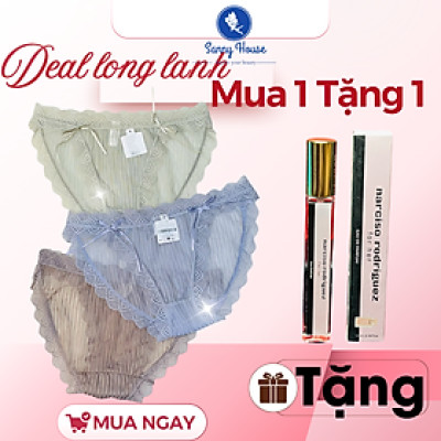 Combo Mix 3 Quần Lót Nữ Cao Cấp Nhiều Mẫu Xinh Xắn Tặng Kèm Nước Hoa Chiết 10ml Chính Hãng