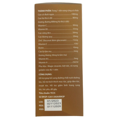 Hộp/60 viên nang - viên uống kích thích mọc tóc, giúp đen tóc, mượt tóc, giảm tình trạng rụng tóc HEALTHY HAIR