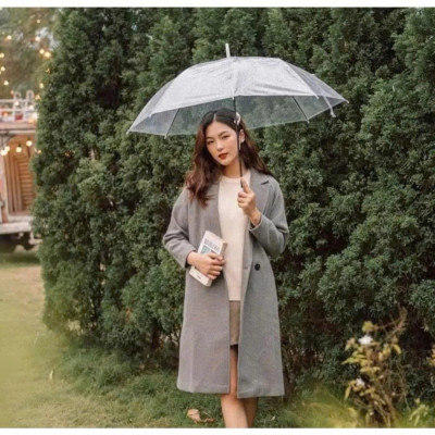 Ô  Dù Trong Suốt Che Mưa Thời Trang Chụp Ảnh Sống Ảo, Dù Chắc Chắn Độ Bền Cao