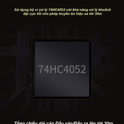 Unitek U8707 - 01 Bộ Chia VGA Unitek 1 ra 4 Hỗ Trợ Độ Phân Giải 1920*1440 @60Hz Khoảng Cách Truyền Xa Lên Tới 30m - Kèm Nguồn AnZ - Hàng Chính Hãng