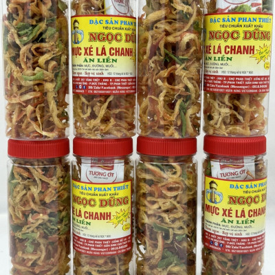 Đặc sản Phan Thiết - Mực Xé Lá Chanh Hộp 200 Gram Đã Chế Biến Ăn Liền Ngon Ơi Là Ngon. Hạn Sử Dụng 12 Tháng Kể Từ Ngày Đặt Hàng - OCOP 4 Sao