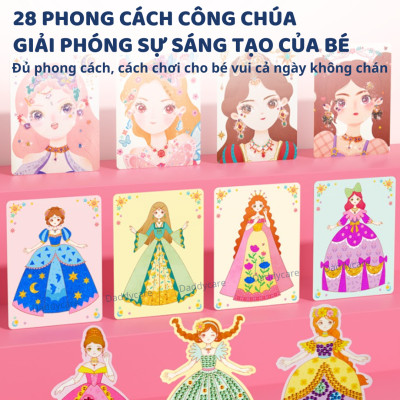 Đồ chơi cho bé gái trang điểm thiết kế thời trang công chúa Mideer 3 trong 1 Princess Fantasy Makeup